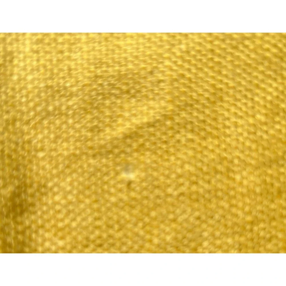 Pottery Barn Big Button Textured Linen Pillow Cover Yellow Minimalist 18” READ